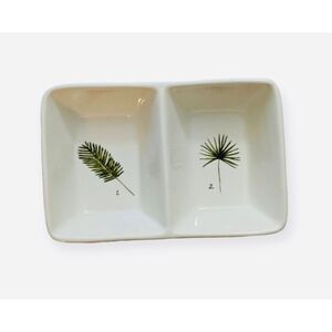 Rae Dunn Palm Tree Double Tray Trinket Dish Organizer